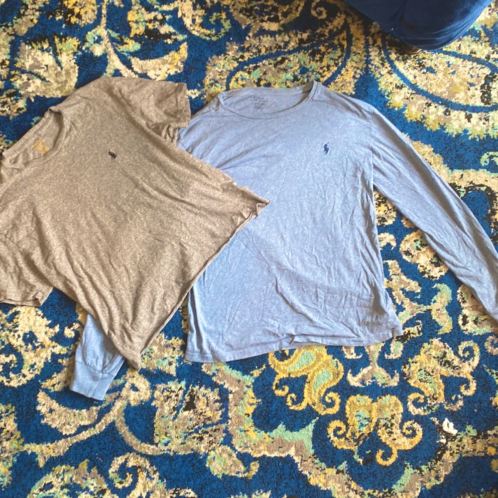 2 for 1 polo T shirts, 1 long sleeve and 1 short sleeve